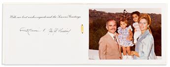 HUSSEIN AND NOOR AL-HUSSEIN; KING AND QUEEN OF JORDAN. Group of 6 greeting cards, each Signed by both.